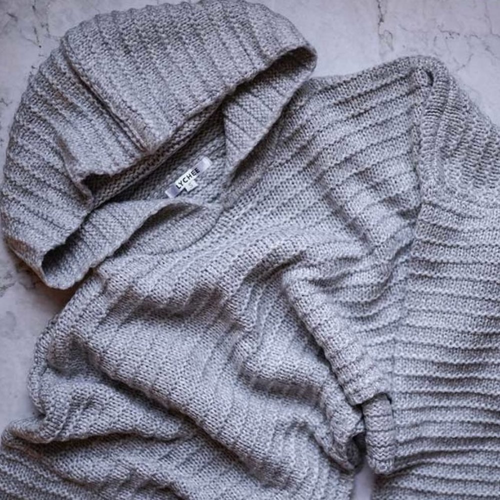 NWT Lychee the Label Oversized Cropped Sweater